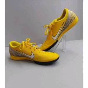 Nike Vapor 12 Academy IC Neymar Indoor Soccer Shoes Boys 5 Yellow Black